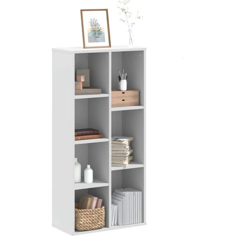 Bücherregal Weiß 50x25x105 cm Holzwerkstoff