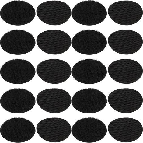 20 paires de bandes adhésives pour tapis voiture et moquettes en nylon noir avec système (1/5)