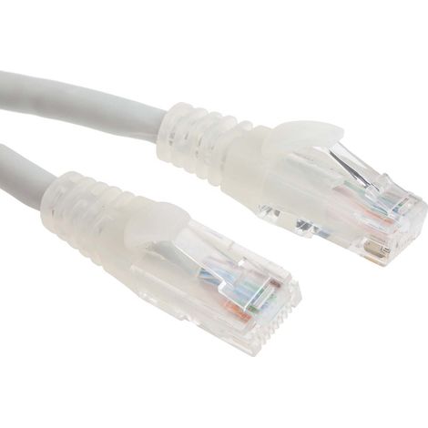 Câble cat 6 Avec connecteur / , U/UTP, gaine LSZH Gris, 10m ( Prix pour 1 )