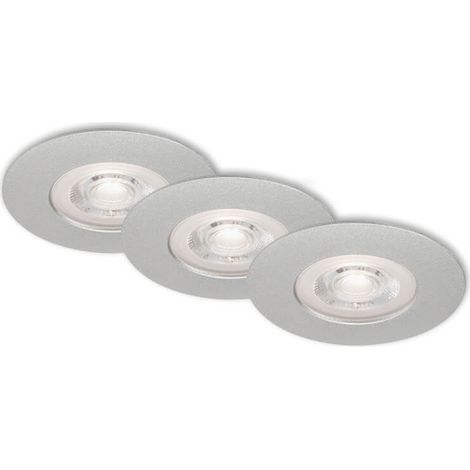 Set de 3 empotrables LED cromados 5W 460lm Ø 9 cm
