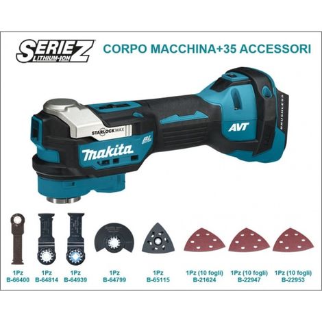 Makita DTM52ZJX1 Utensile multifunzione Starlock Max 18v senza batterie (1/10)