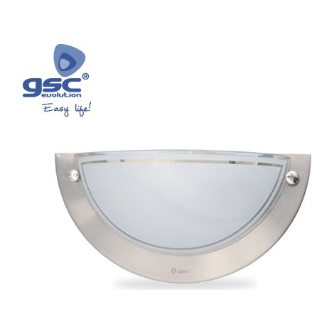 Aplique de pared media luna LED níquel satín 1xE27 GSC 0701939