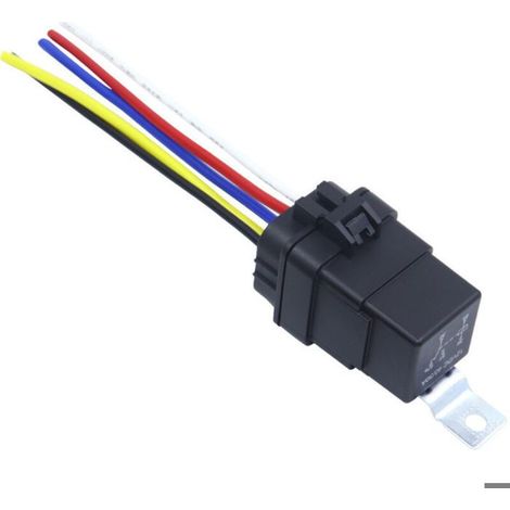 Relais étanche 30/40A 12V avec harnais - HAWUJ - SPDT 5 broches, cuivre étamé, pour camion/moto/bateau (1/3)