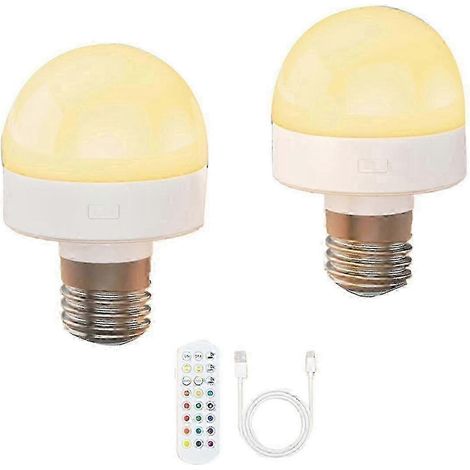 Ampoule LED rechargeable E26 à piles - Télécommande (1/5)