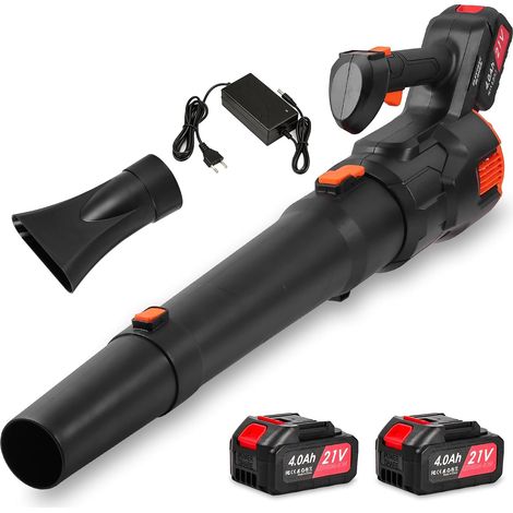 Souffleur de Feuilles sans Fil 21V, 192 km/h, 2X 4,0Ah, 3 Vitesses 192 km/h turbo • 2x 21V 4,0Ah • 3 vitesses • 2 buses • 2,3 kg • jardin, allée, balcon, neige légère (1/5)