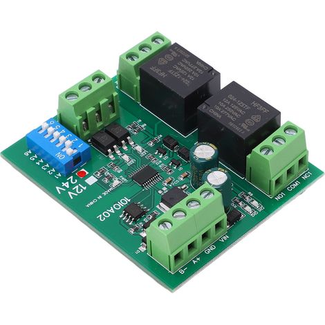 Relaismodul 2-Kanal RS485 Steuerplatine Schaltersteuerung für 24V DC-Geräte (1/5)