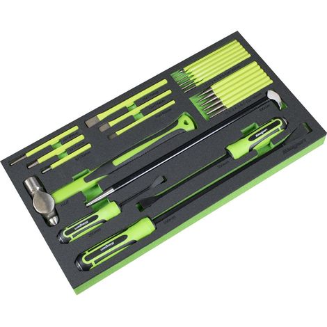 Sealey S01279 Siegen Pry Bar, Hammer & Punch Set with Tool Tray 23pc (1/5)