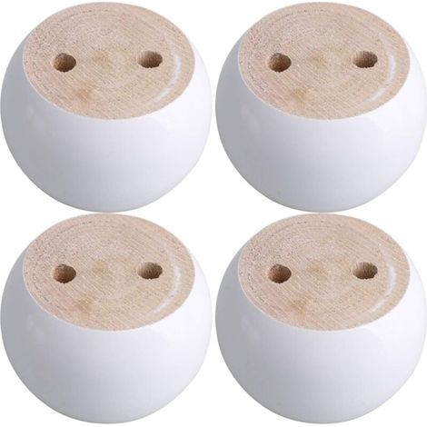Juego de 4 muebles en Eukalyptusholz blanco, 8 x 8 x 5 cm. Tragfähigkeit: ca. 100 kilogramos. (1/3)