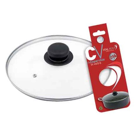 COPERCHIO IN VETRO CON POMOLO Ø 26 cm - PENTALUX