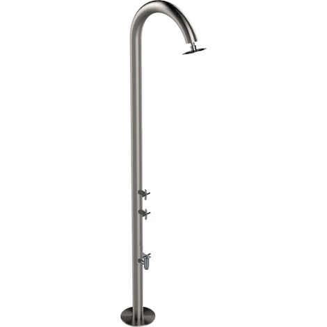Eichenwald Modell 35 Gartendusche Nemo Typ Mischbatterie geschliffen mit Entnahmehahn (1/2)