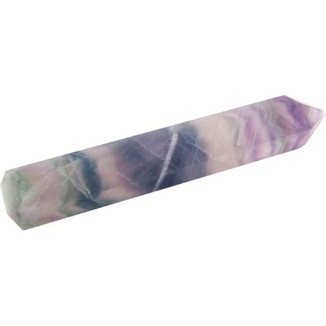 Pilier de cristal de fluorite coloré à pointe unique, cristal de méditation et de guérison, QuartzZZ0144 (1/5)