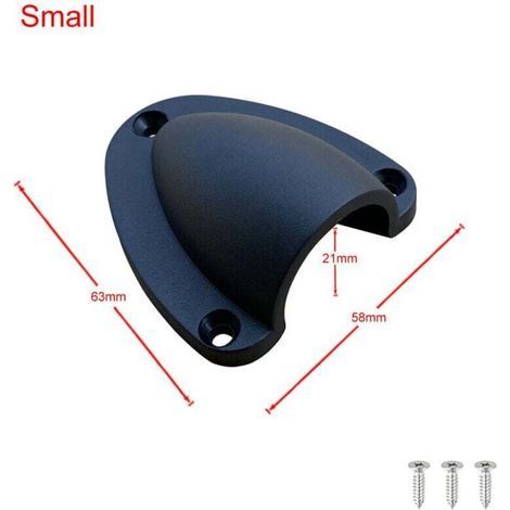 pair 3 Pièces Couvercle de Vent Coquille Nylon pour Câble Bateau Sortie Marine Accessoires (Noir Taille S/L) (1/4)