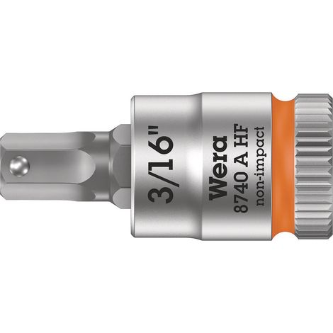 Wera 8740 A 05003386001 Innen-Sechskant Steckschlüsseleinsatz   3/16"    1/4" (6.3 mm)