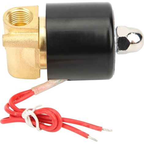 Válvula de latón G1/4", presión de agua, mecánica, normalmente cerrada, de acción directa, 2W-025-08AC220V (1/5)