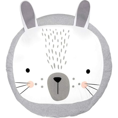 Tapis d'éveil en coton pour bébé grand doux et rembourré dimensions 90 x 90 cm pour aires de jeu sécurisées (1/5)