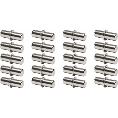 – Lot de 20 taquets à tenon 3mm en acier – Support étagère meuble placard armoire – Fixation robuste et durable (1/2)