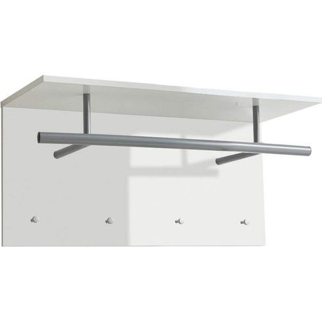 FMD Moebel Appendiabiti, Legno, Bianco Lucido, 35 x 72 x 29.3 cm (1/3)