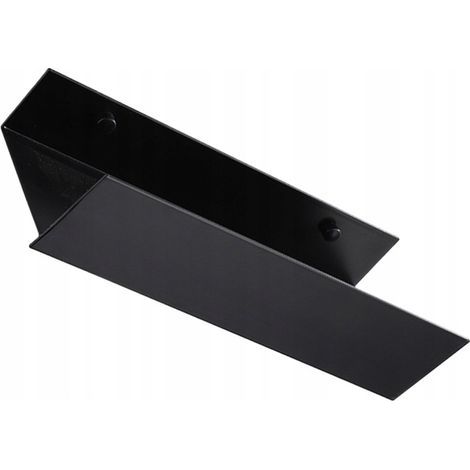 Étagère Murale Salle Bain Moderne Aluminium Noir (1/4)