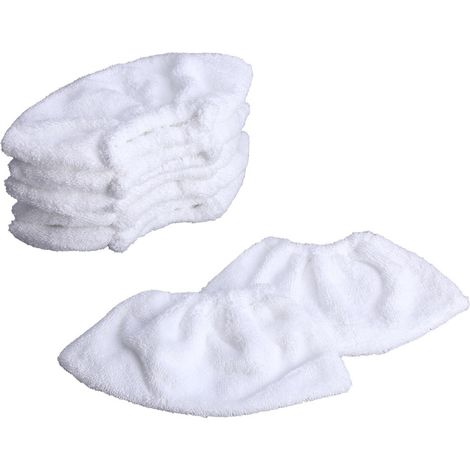 Nettoyeur vapeur Brosse ronde Tampon en tissu en microfibre pour kit de buse à main et au sol Remplacement Karcher SC EasyFix Pièces d'accessoires pour vadrouille 16 pièces (1/5)
