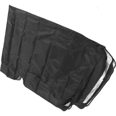 Swing Top Cover Imperméable Pare-Soleil Balanoire Protecteur pour Jardin Cour PatioNoir 3 Places 190x132x15cm (1/5)