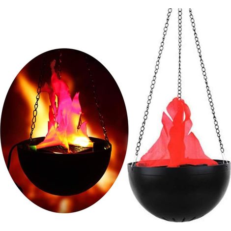 Lampe de brasero électronique à suspendre, simulation de feu artificiel artificiel, pour fête, scène, Halloween (1/5)