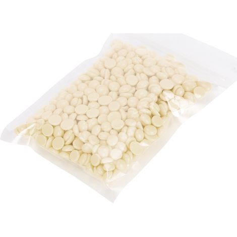 Cire dépilatoire professionnelle unisexe en perles pour le visage, les bras, le dos et les jambes, 50 g, crème (1/5)