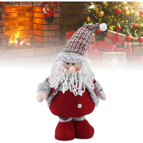 Poupée Père Noël rétractable sur pied, décoration de Noël pour la maison et les fêtes de fin d'année (1/5)