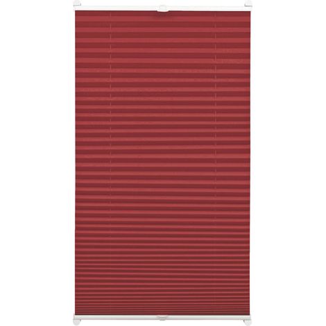 Easyfix Plissee mit 2 Bedien- schienen bordeauxrot 90x130 cm (1/2)
