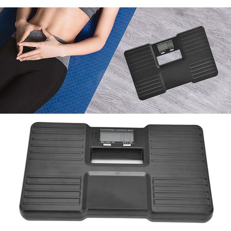 Mini pèse-personne domestique, adapté à tous les âges et à tous les sexes, doté d'un mini écran LCD, d'un rétroéclairage électronique précis et d'un système de pesée à boîtier noir. (1/5)