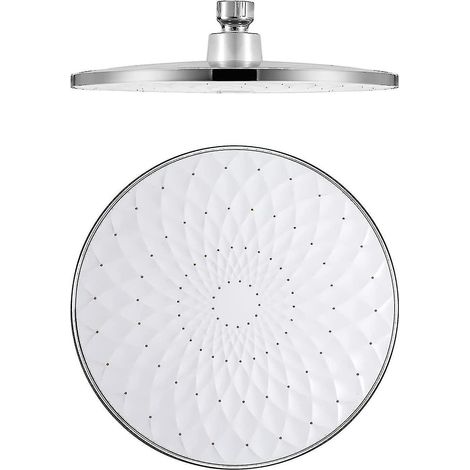 Pommeau de douche rond fixe de 23 cm en ABS avec technologie d'économie d'eau (1/2)