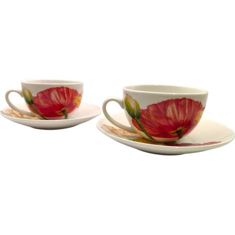 Maxwell e Williams Floriade Poppies set 2 tazze caffè 100 ml
