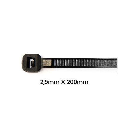 Collier de serrage 2,5 x 200 mm Sac de 100