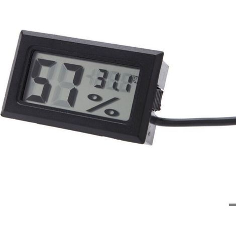 Thermo-hygromètre numérique – Avec sonde 150 cm – Affichage clair – pour incubateur, chambre à cigares et serre (1/4)