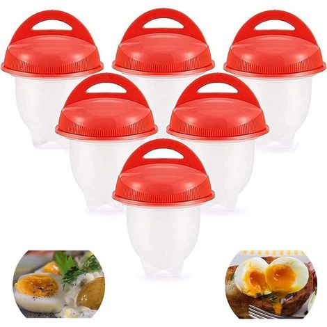 Ensemble de 6 œufs en silicone pour la cuisson, œufs enrobés de bicarbonate de soude et autres (1/5)
