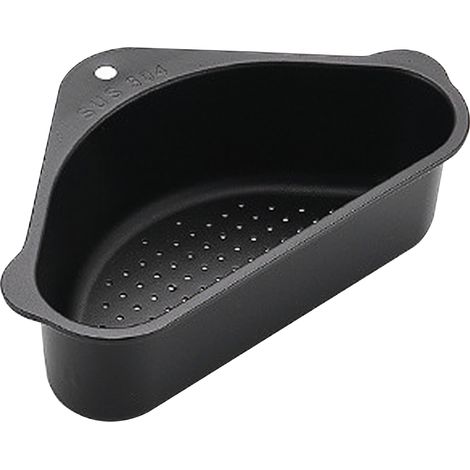 égouttoir triangulaire noir en acier inoxydable 304 avec (1/5)