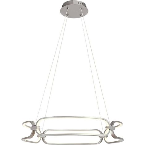 Lampadario LED moderno 67W cromo satinato Fringilla Rabalux (1/5)
