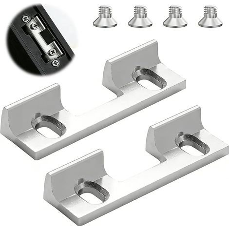 2 Pièces De Rechange Type 115 Pour Plaques De Serrure, 46 X 14,4 X 9 Mm Pièce De Rechange Pour Gâche Réglable, Espacement Des Trous De Vis De 32 Mm Pièce à Visser Pour Ouvre-Porte Standard, Argent (1/5)