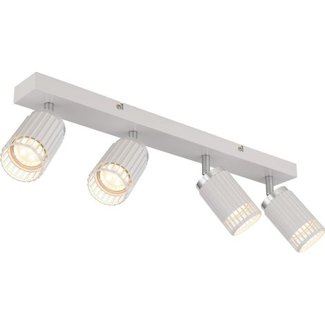Barre de spots de plafond blanc mat 4x GU10 (1/5)