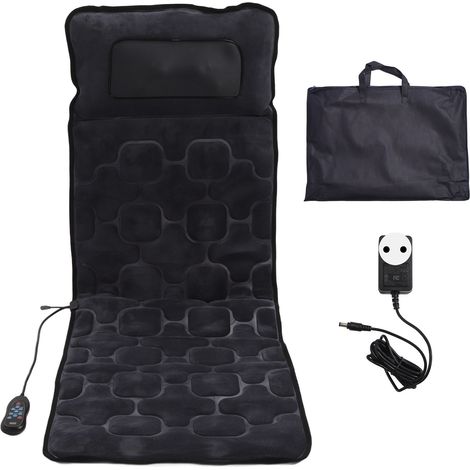 Tapis de massage corporel électrique chauffant avec minuterie, 9 modes de massage, 20 têtes, coussin de massage complet pour position assise ou allongée, 100-240V prise UE (1/5)