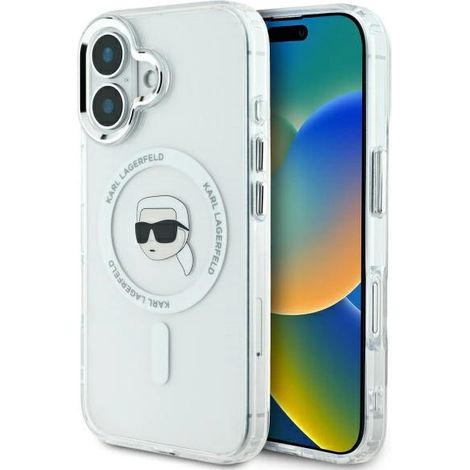 iPhone 16 Plus Karl Lagerfeld Hardcase MagSafe Bianco (1/5)