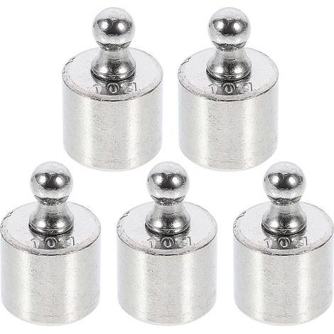 Lot de 5 poids d'étalonnage en acier de 10 g pour balance professionnelle numérique.-2.2X1.5X1.5CM-Silver