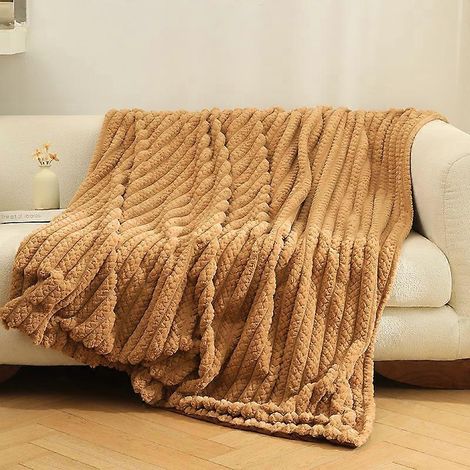Couverture ultra douce et confortable pour fauteuil, canapé et lit (Dimensions : 130 x 160 cm) (1/5)