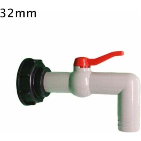 IBC 1000L Raccord Robinet en Plastique, Adaptateur de Réservoir de Vidange de Filetage Gros 60 mm pour Robinet de Jardin d'adaptateur de Cuve, 20/25/32mm Exportation(32mm) (1/2)