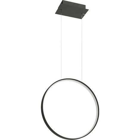 Pendelleuchte Hängelampe Deckenleuchte Ring Design Esszimmerleuchte schwarz LED (1/5)