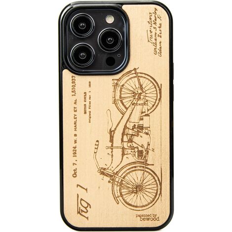 Custodia in legno Bewood per iPhone 14 Pro HARLEY PATENT ANIEGRE (1/5)