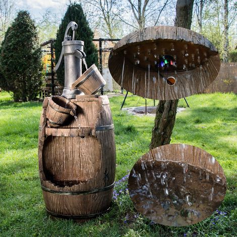 Köhko® Gartenbrunnen mit Regenfalleffekt Dölitz 13014 Springbrunnen Wasserspiel