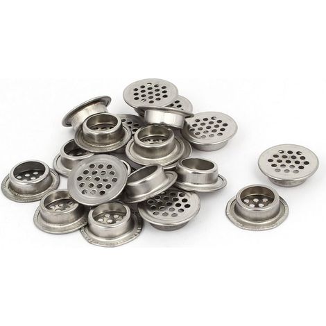 19mm Bodendurchmesser Edelstahl Rund geformte Mesh Loch Lüftungsschlitze 20st (1/2)