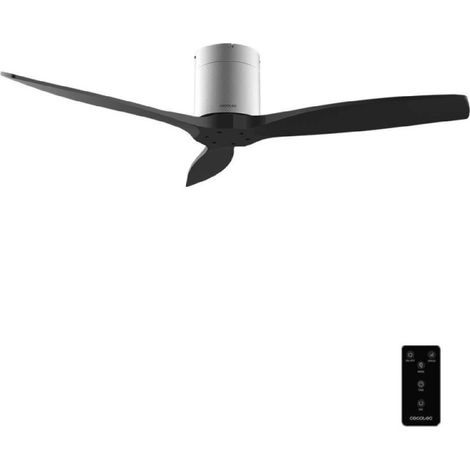 Cecotec Ventilador de Techo con Mando a Distancia de 52" EnergySilence Aero 5400 Classic Iron&Black. Motor DC 40W, 3 Aspas
