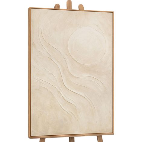 Gemälde Sandige Sonne Rahmen Eichefarben 120x80 cm (1/5)