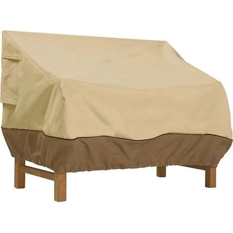 Couvre-Jardin canapé extérieur s Couverture Meubles de Jardin à l'épreuve de poussière imperméable Protector Balcon Balcone de Protection du canapé, Beige et café, 147x83x79 cm (1/5)